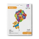 Obrázek Fóliový balonek Medvídek s balónky 86×66 cm