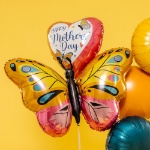 Obrázek Fóliový balonek Barevný motýl 75×46 cm