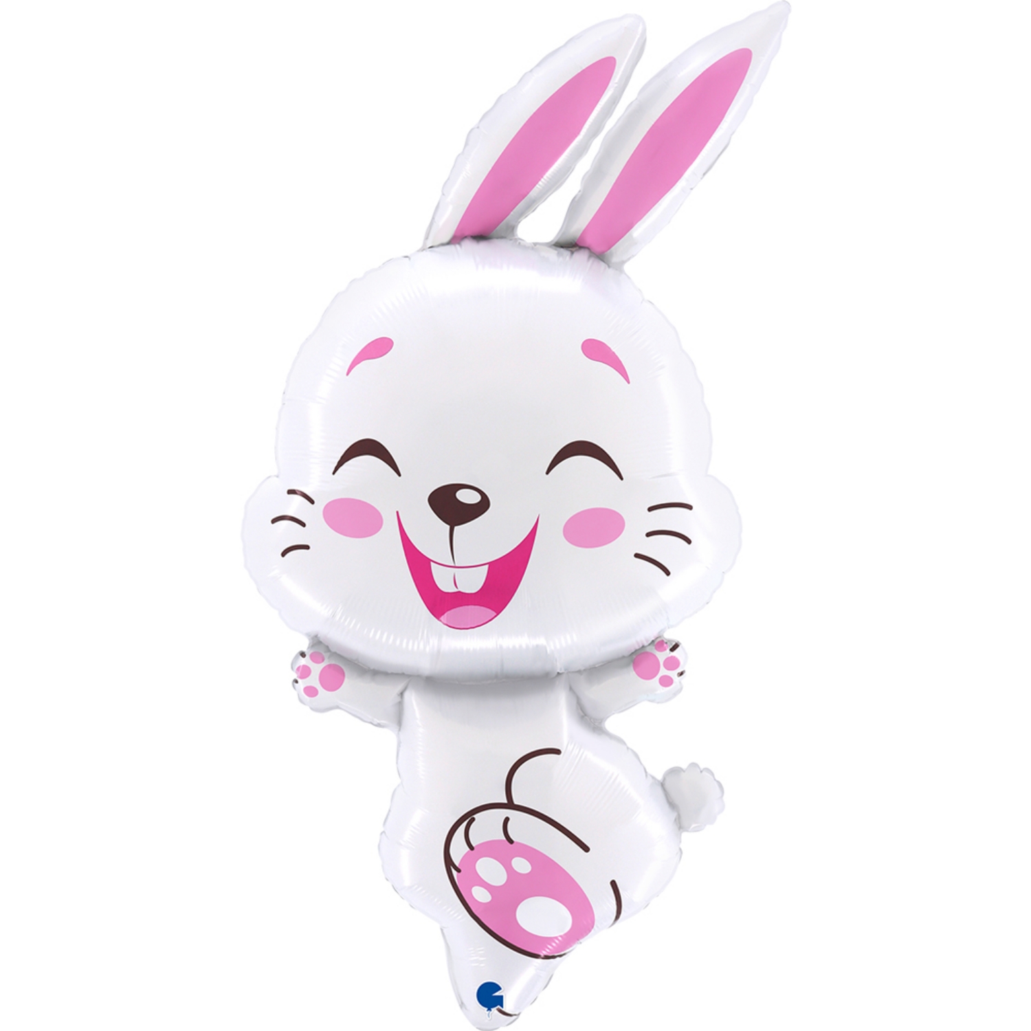 Fóliový balonek králíček bílo-růžový 87×50 cm