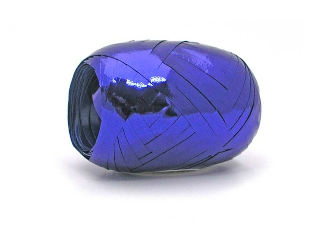 Vázací stuha metalická modrá 5 mm x 20 m