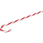 Obrázok z Vianočná cukrová palička červenobiela 70 cm