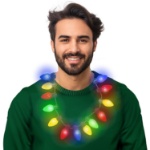 Obrázok z Svietiace vianočné girlanda na krk - 12 farebných LED