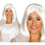 Dámská dlouhá bílá paruka o délce 65 cm