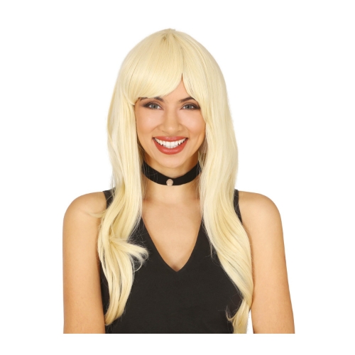 Levně Dámská paruka dlouhá blond – premium