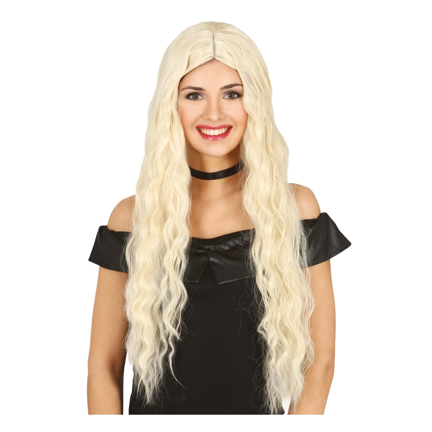 Dámská paruka dlouhá blond vlnitá