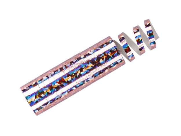 Holografické serpentiny světle růžové 3,8 m – produkt