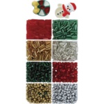 Obrázok z Vianočná sada korálikov na náramky – 1100 ks