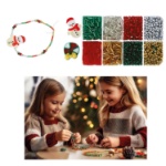 Vánoční sada korálků na náramky s 1100 dílky