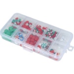 Obrázok z Vianočná sada korálikov na náramky – 450 ks