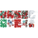 Vánoční sada korálků na výrobu náramků 450 ks