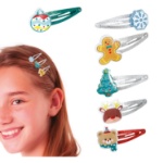 Dětské vánoční sponky – ukázka motivů a provedení