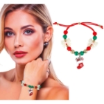 Náramek s vánoční ponožkou – ukázka nošení na ruce