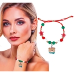 Vánoční náramek s medvídkem – ukázka nošení na ruce