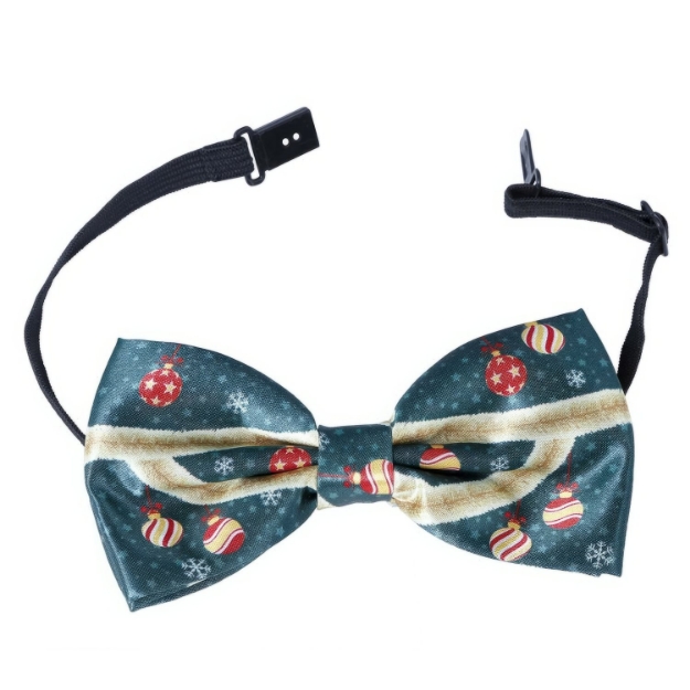 Vánoční motýlek s potiskem ozdob – produkt