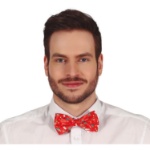 Vánoční motýlek červený – ukázka doplňku