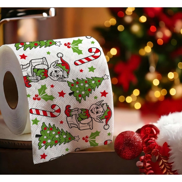 Vánoční toaletní papír Elf s dvouvrstvým potiskem