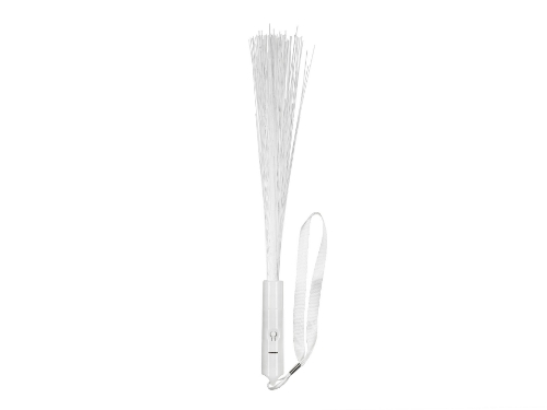 Levně LED světelná hůlka optická vlákna – bílá, 26 cm