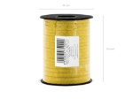 Obrázok z Plastová stuha glitrová zlatá – 5 mm × 225 m