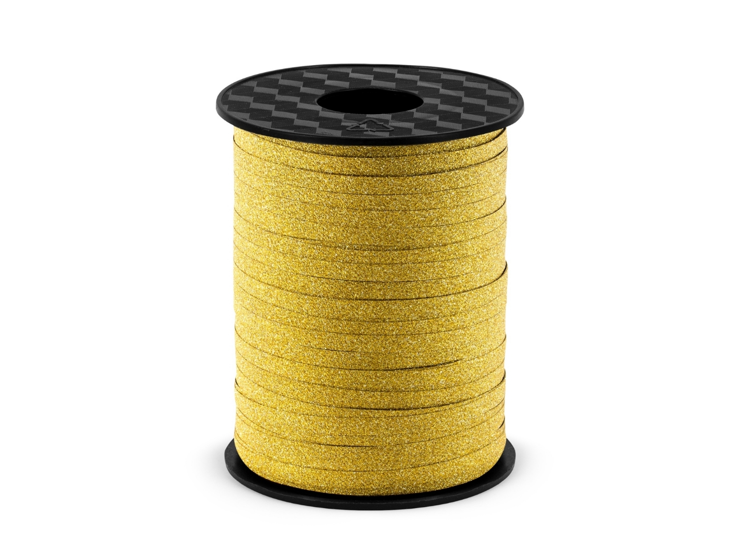 Levně Plastová stuha glitrová zlatá – 5 mm × 225 m