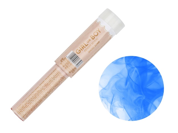 Modrá dýmovnice It’s a Boy v balení po pěti kusech, délka 22,5 cm