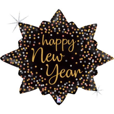 Foliový balonek New Year hvězda 