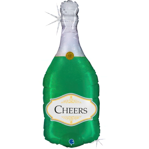 Levně Foliový balonek láhev Cheers holografická 80 cm