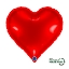 Červený fóliový balonek ve tvaru srdce 37 cm