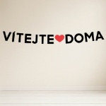 Obrázok z Papierová girlanda Vitej doma / Vítejte doma - čierna 110 cm