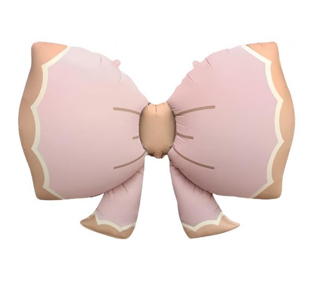 Fóliový balonek Růžová mašle 68 × 47 cm