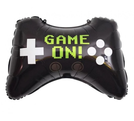 Fóliový balonek Game On herní ovladač 39 × 58 cm