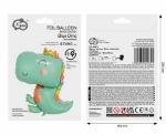 Obrázok z Fóliový balónik Dino – modrozelený 47 × 64 cm