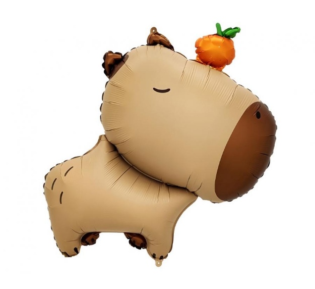 Fóliový balonek Kapybara s pomerančem 47 × 64 cm