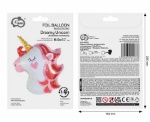 Obrázok z Fóliový balónik jednorožec Zasnený – 64 cm