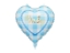 Fóliový balonek srdce Baby světle modré 35 cm