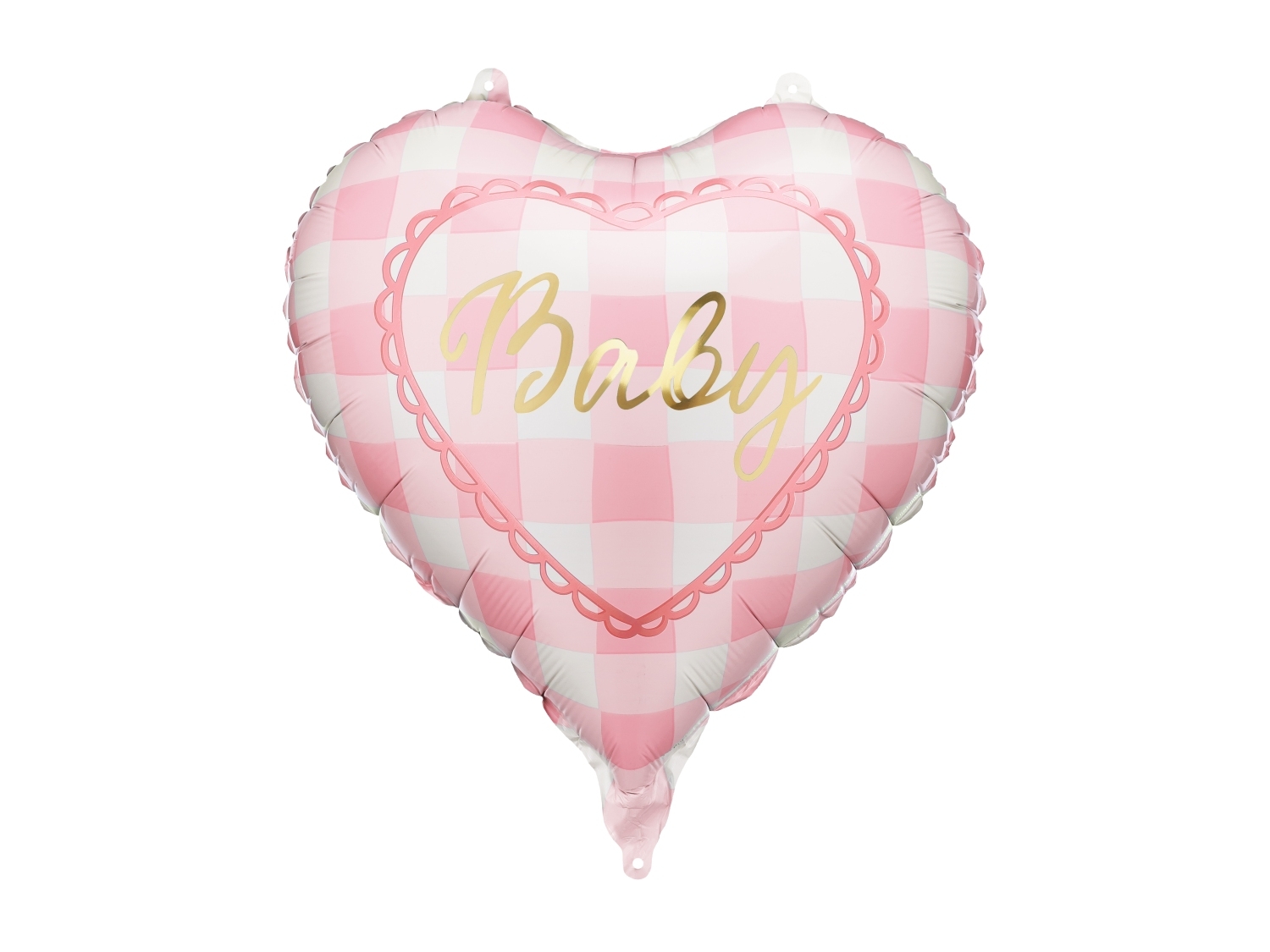 Fóliový balonek srdce Baby světle růžové – 45 cm