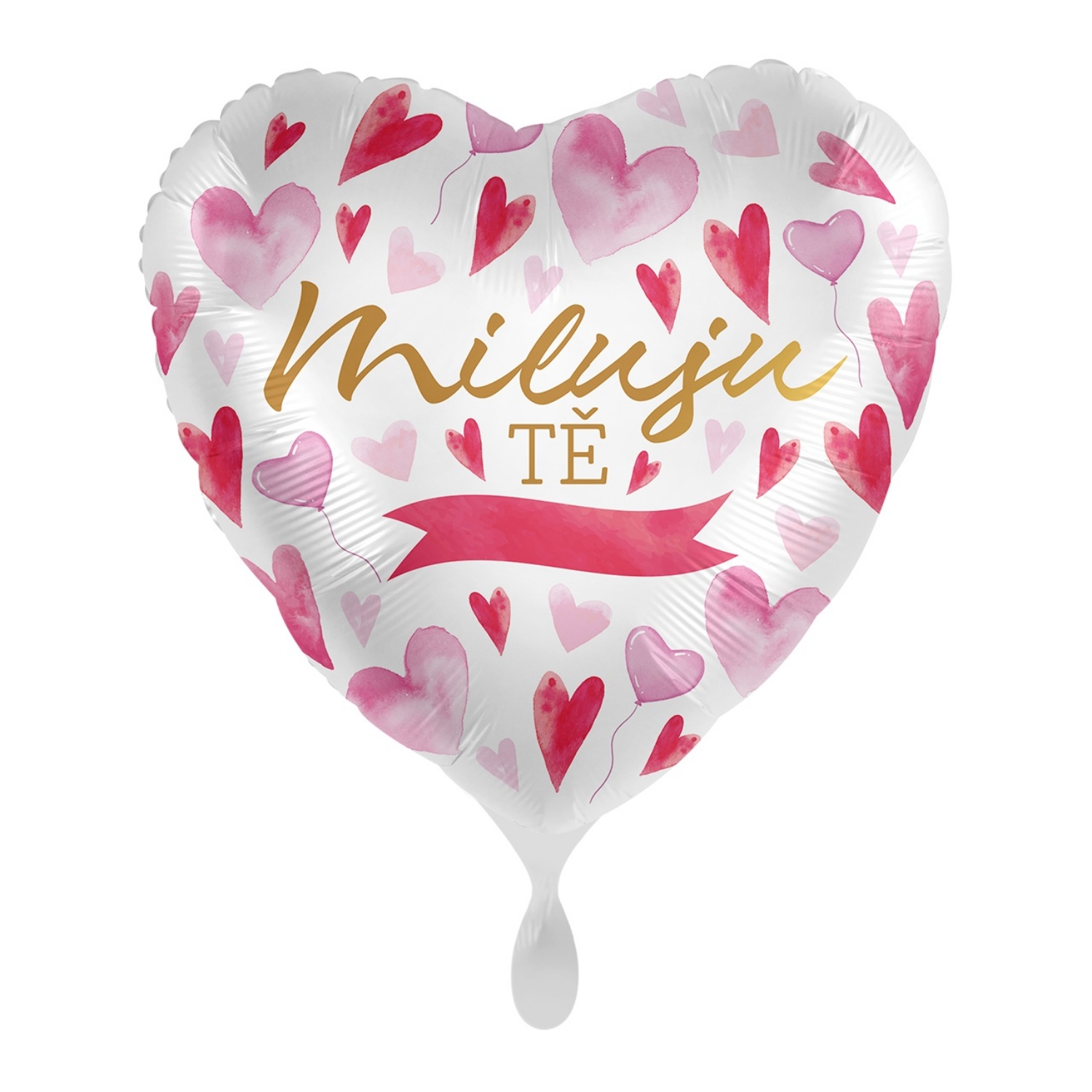 Fóliový balonek srdce Miluji tě s personalizací 43 cm