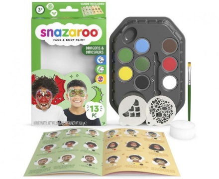 Sada na malování obličeje Snazaroo Aqua Draci a dinosauři 13 dílů – produktová fotografie