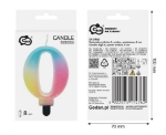 Obrázok z Sviečka narodeninová číslica 0 pastelová dúhová 8 cm