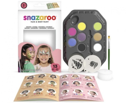 Sada Snazaroo Jednorožci – barvy na obličej s návodem a doplňky
