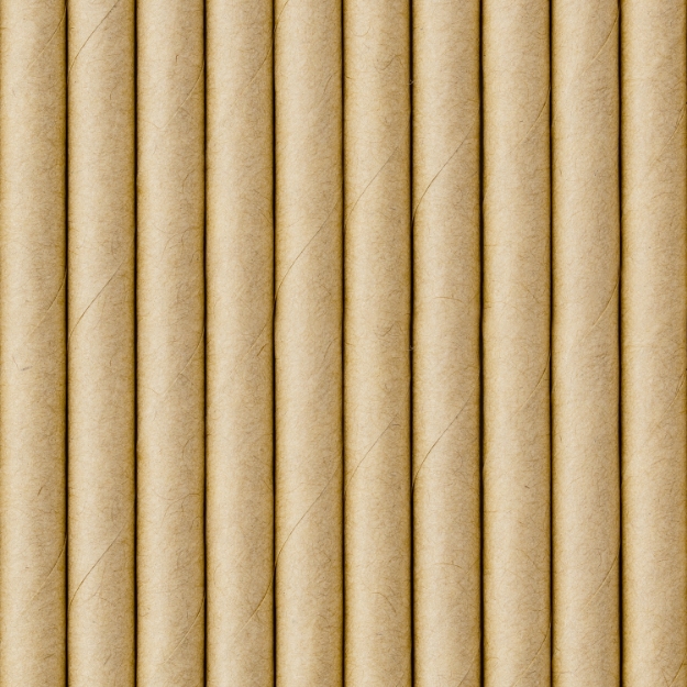 Papírová brčka kraft hnědá 19,5 cm 10 ks