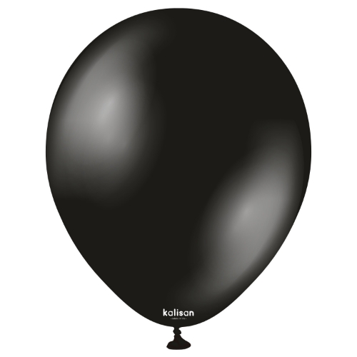 Levně Balonky metalické černé, Metallic Onyx Black 30 cm/11", 50 ks