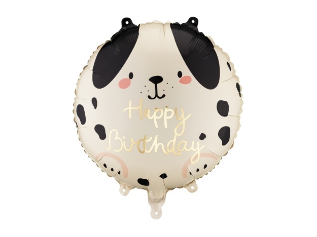 Fóliový balonek Happy Birthday pejsek 35 × 35 cm – produktová fotografie