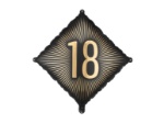 Fóliový balonek číslo 18 černozlatý 46 × 46 cm – produktová fotografie