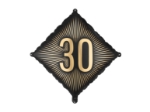 Fóliový balonek číslo 30 černozlatý 46 × 46 cm – produktová fotografie