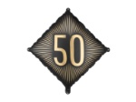 Fóliový balonek číslo 50 černozlatý 46 × 46 cm – produktová fotografie