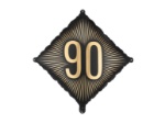 Fóliový balonek číslo 90 černozlatý 46 × 46 cm – produktová fotografie