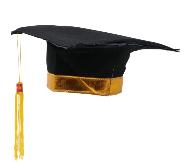 Detail promoční čepice se zlatým střapcem