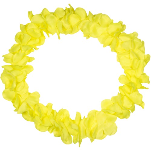 Levně Havajský květinový věnec neonově žlutý 55 cm