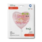 Obrázek Fóliový balonek srdce Love You Sexy Ass 45 cm