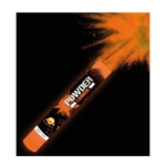 Oranžový práškový efekt z party děla při oslavě